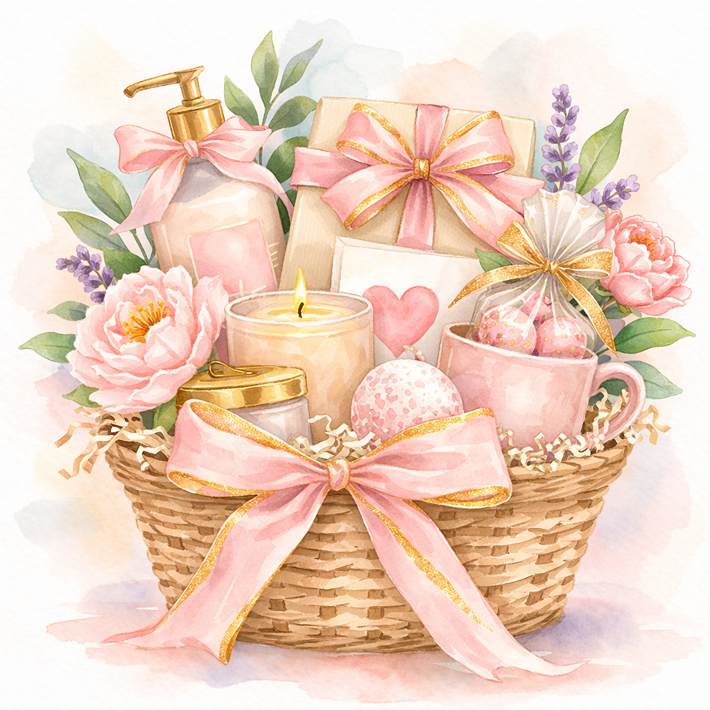 Beautiful pink bow gift